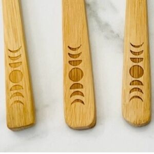 NWOT Bamboo Flatware with Moon Phases